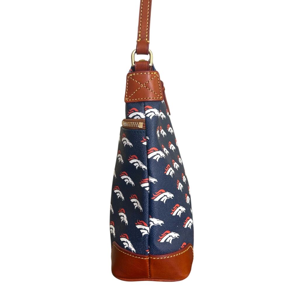Dooney & Bourke Denver Broncos NFL Leather Logo Handbag, Navy Blue - Picture 7 of 15